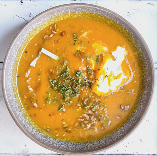 Baked Balsamic Pumpkin Soup
